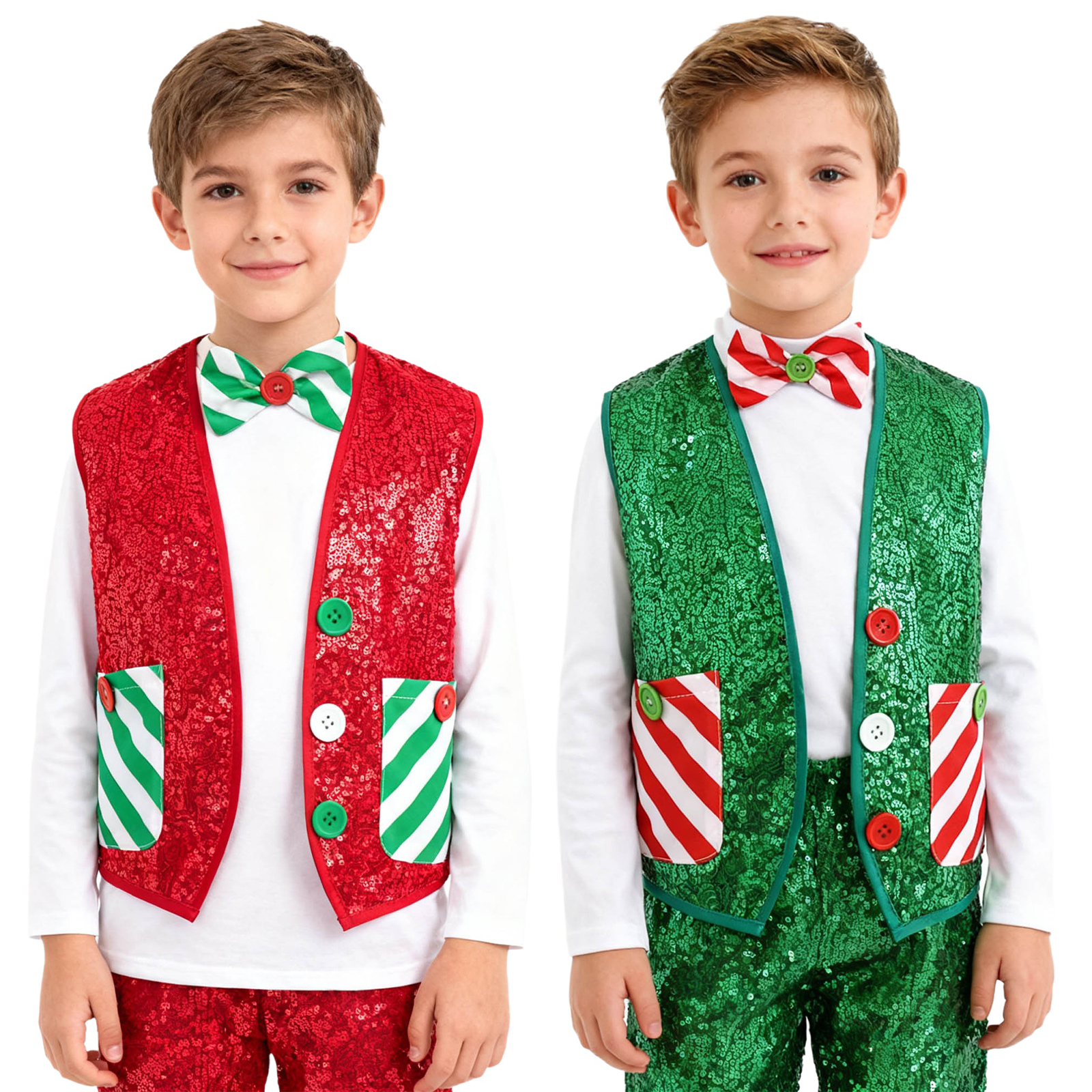 Boys Girls Christmas Shiny Seq - огляд і ціна Elf Costume Christmas