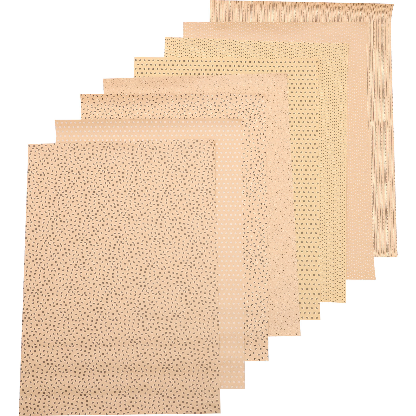8Pcs Brown Kraft Gift Wrap Pap - огляд і ціна Gift Box Wrap Set