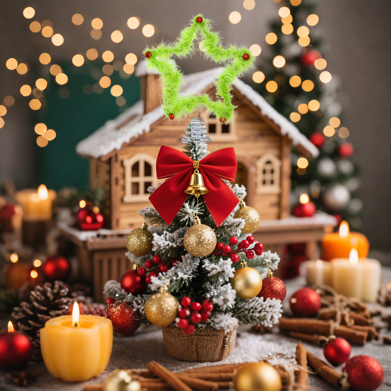 Christmas Fuzzy Grinch Star Tr - огляд і ціна Star Tree Topper
