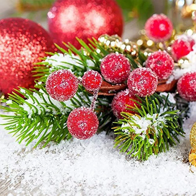 Artificial Frosted Holly Berri - огляд і ціна Christmas Wreath Fake