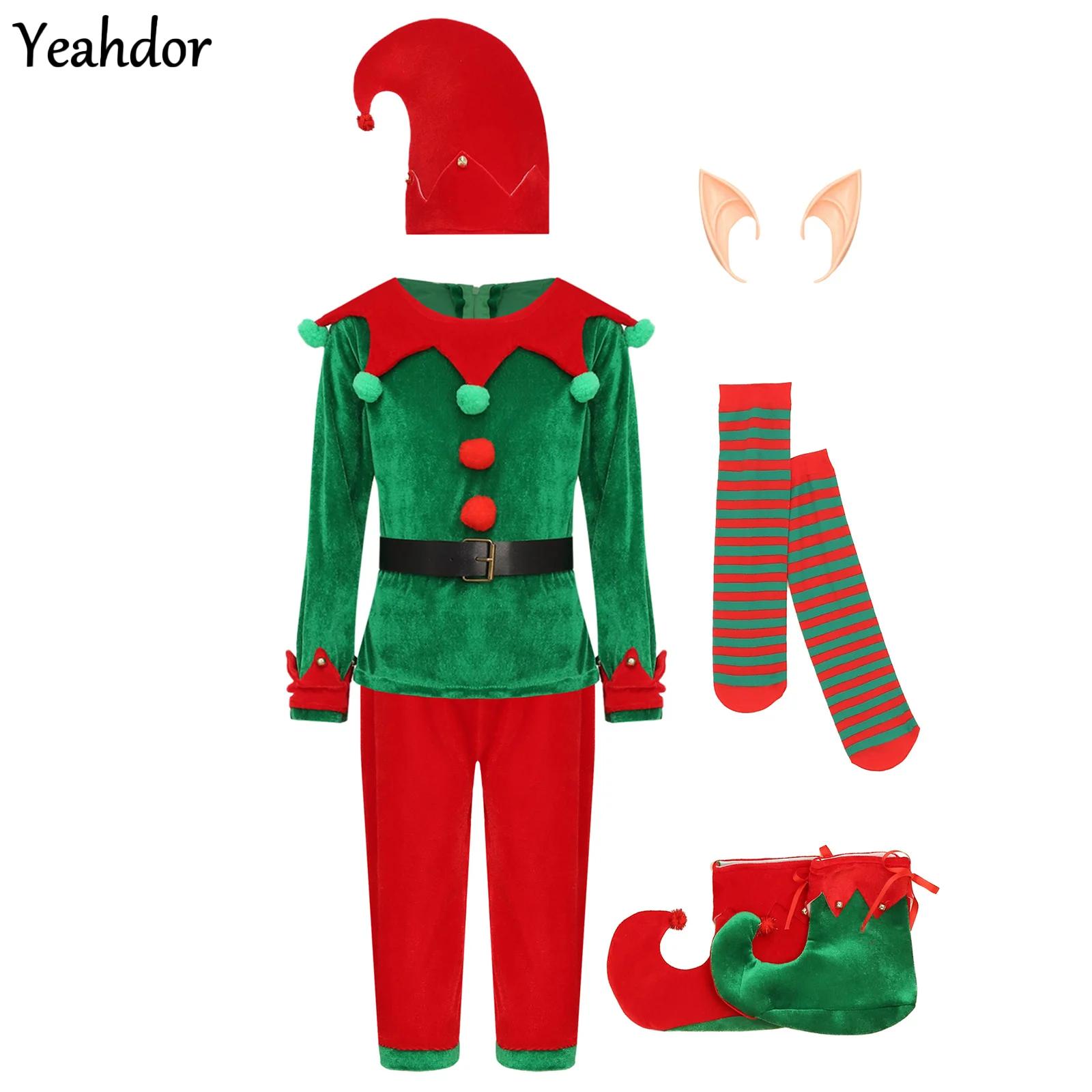 Boys Christmas Santa Claus Cos - огляд і ціна Elf Costume Christmas