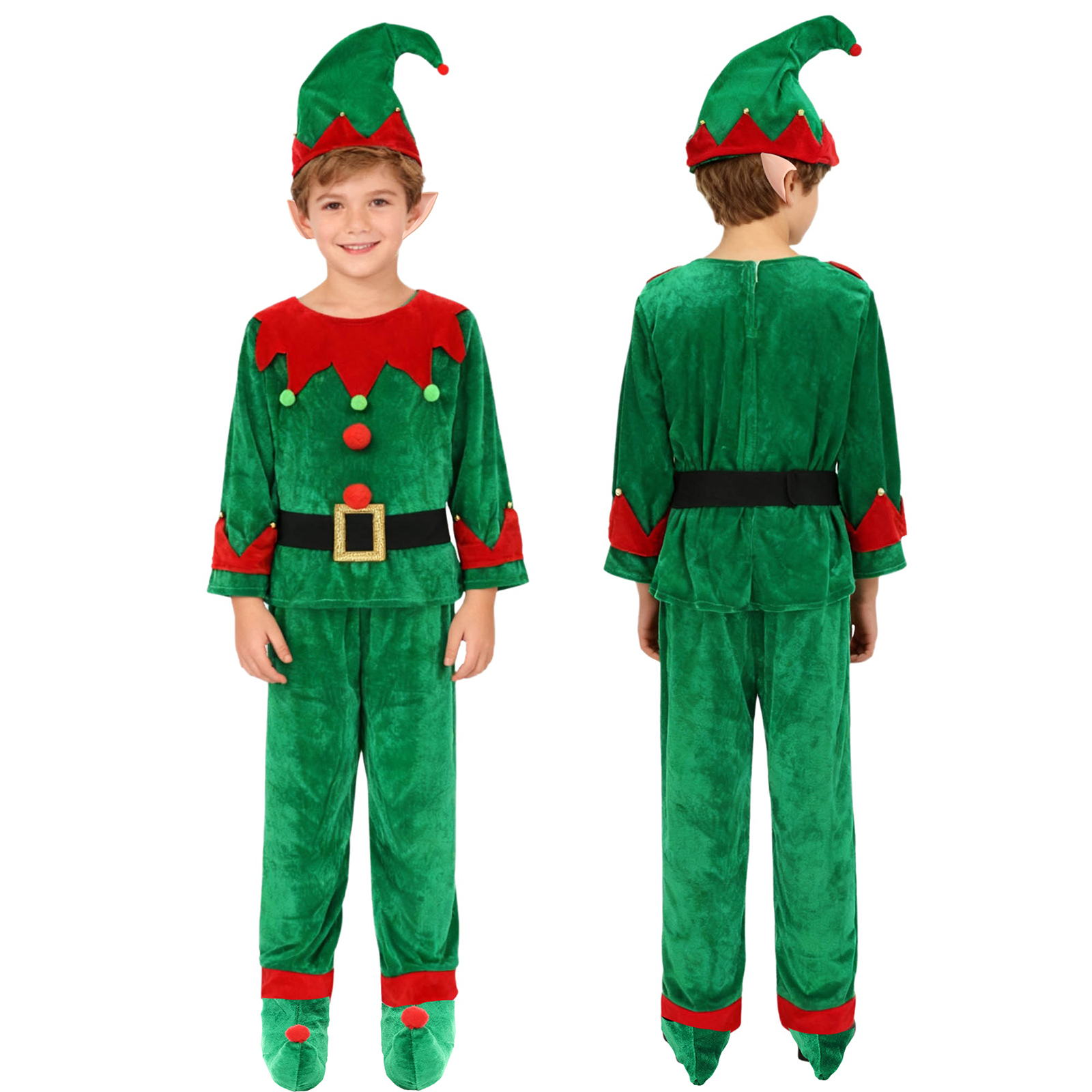 Boys Christmas Santa Claus Cos - огляд і ціна Elf Costume Christmas