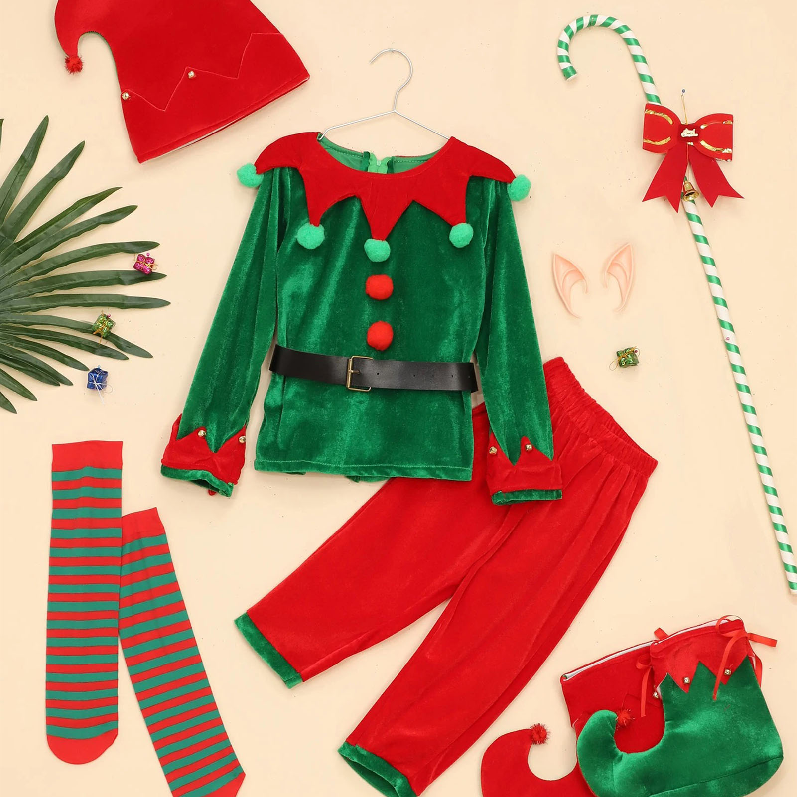 Boys Christmas Santa Claus Cos - огляд і ціна Elf Costume Christmas