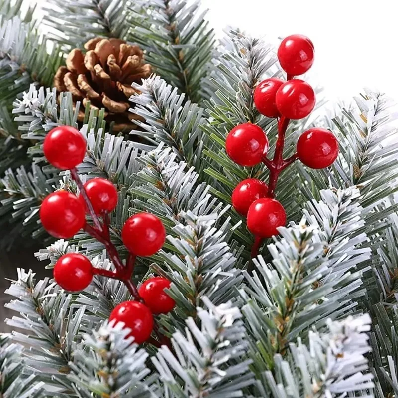 100/5PCS Artificial Red Berrie - огляд і ціна Christmas Wreath Fake