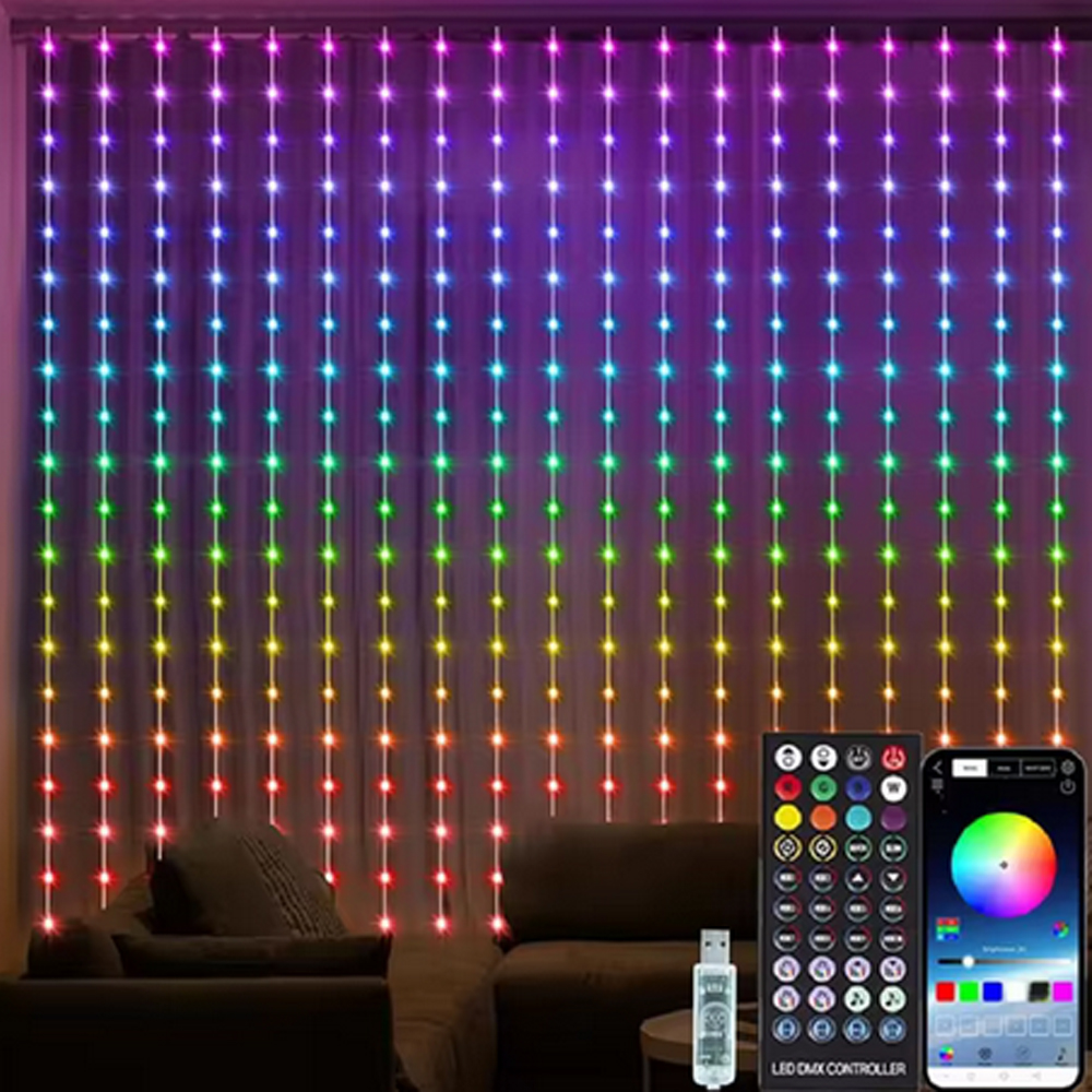 3M RGB Smart LED Curtain Light - огляд і ціна Christmas Lights Outdoor