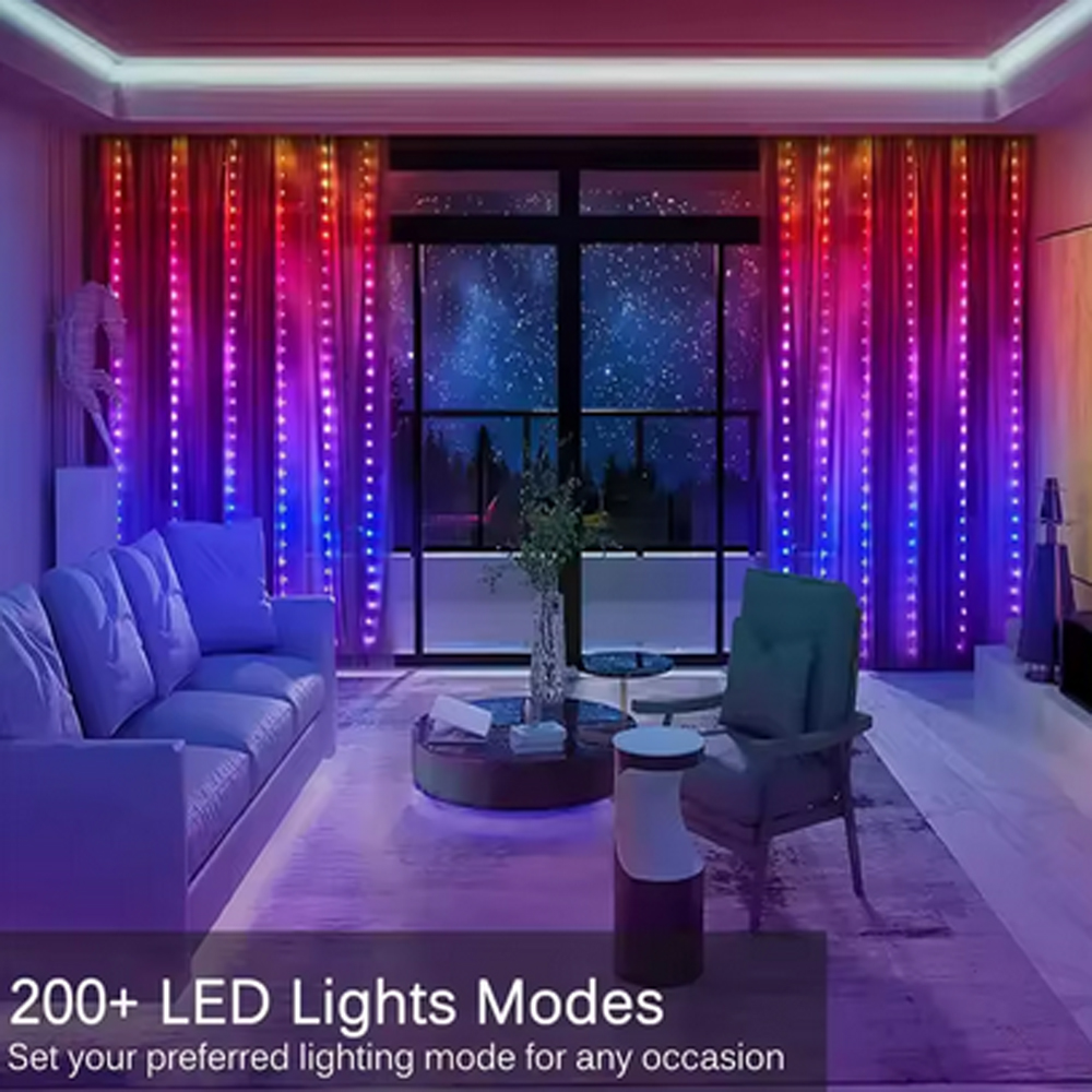 3M RGB Smart LED Curtain Light - огляд і ціна Christmas Lights Outdoor