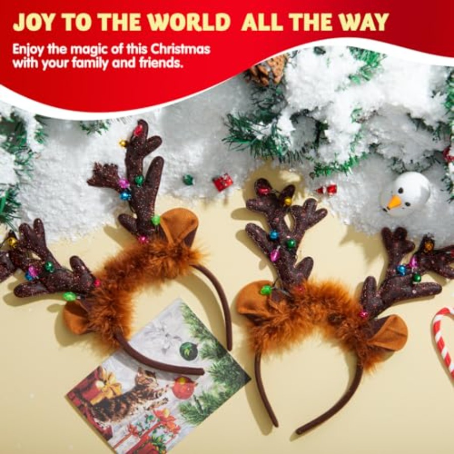 JOYIN Christmas 4PCS Reindeer  - огляд і ціна Reindeer Antlers Headband