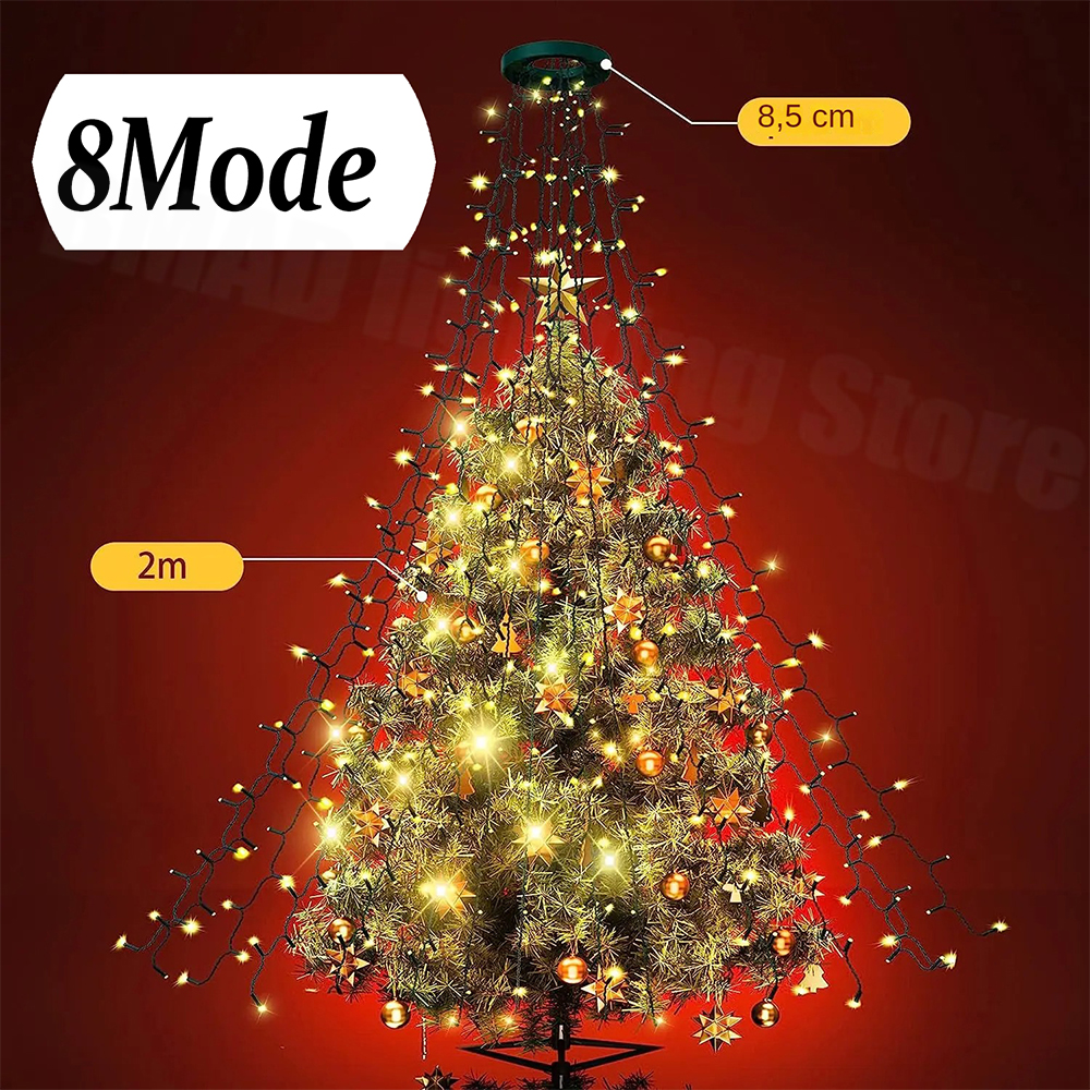 Christmas Tree Waterfall Light - огляд і ціна Star Tree Topper