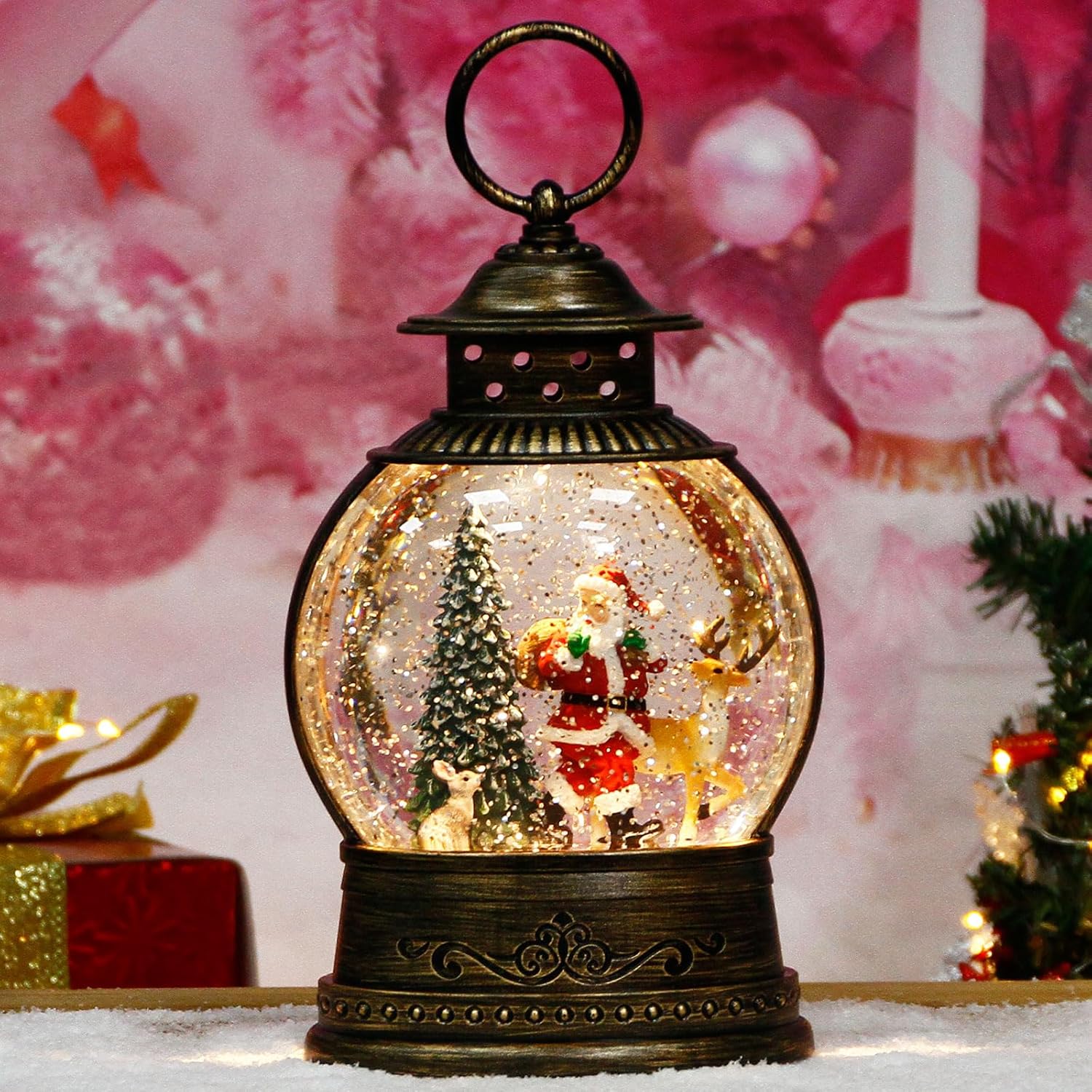 Christmas Snow Globe Lantern w - огляд і ціна Snow Globe Musical