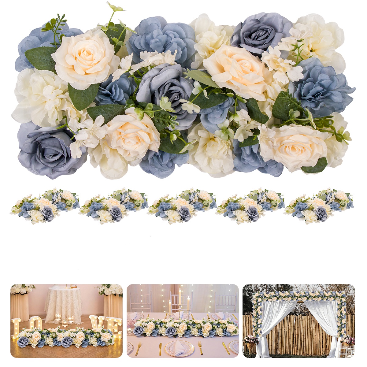 6 Pcs Artificial Flower Garlan - огляд і ціна Christmas Table Runner