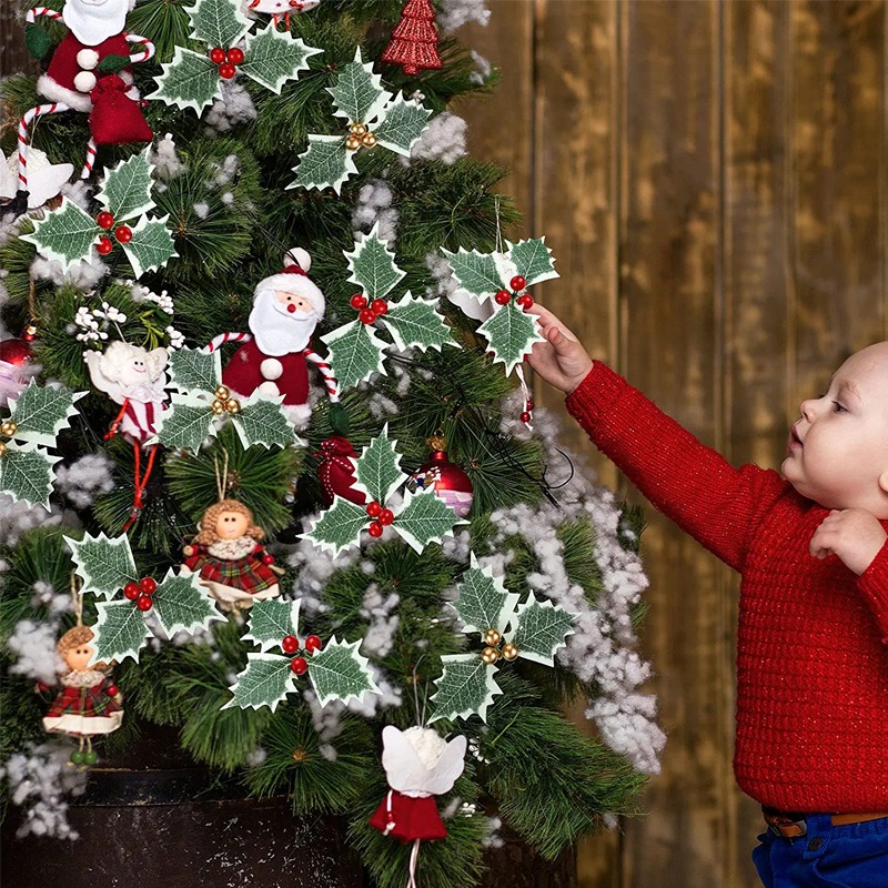 5-50pcs Christmas Holly Berrie - огляд і ціна Christmas Wreath Fake