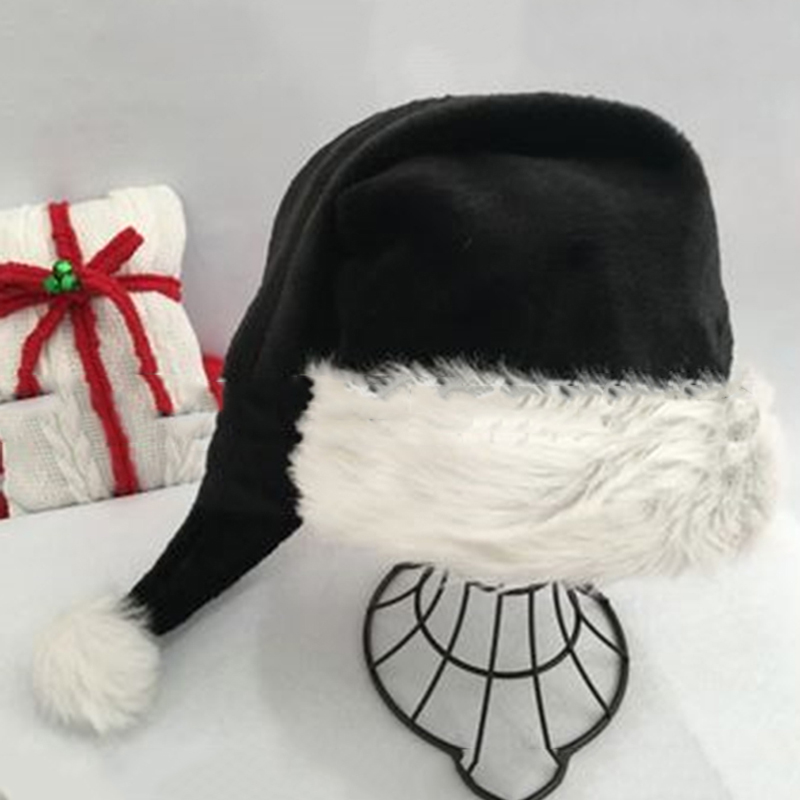 Christmas Santa Hat Black Long - огляд і ціна Santa Hat Plush