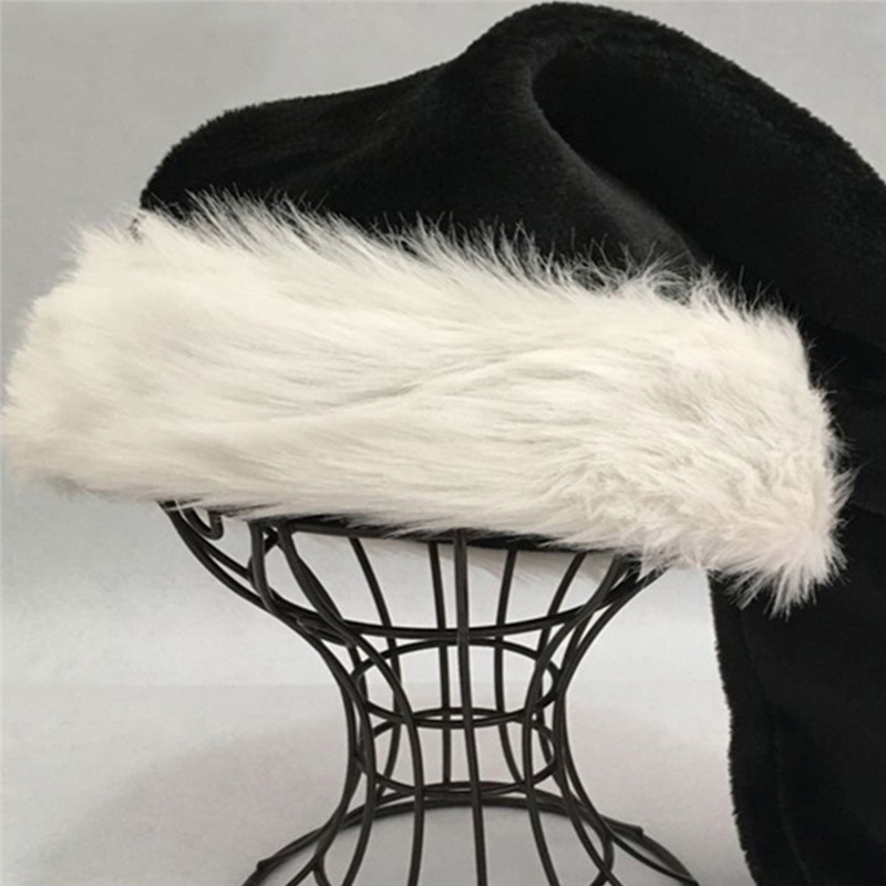 Christmas Santa Hat Black Long - огляд і ціна Santa Hat Plush